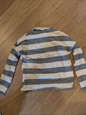 Anthropologie Striped Crewneck Sweater - White & Black Size XS
